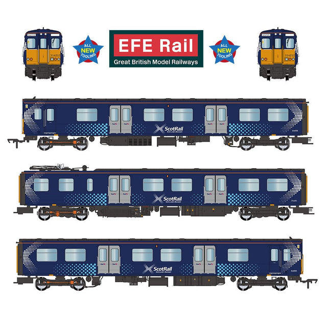 PRE - ORDER: EFE Rail Class 314 3 - Car EMU 314212 ScotRail Saltire - OO Gauge - Phillips Hobbies