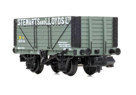 PRE - ORDER: Graham Farish 8 Plank Wagon Fixed Ends 'Stewarts & Lloyds Ltd' Grey - N Gauge - Phillips Hobbies