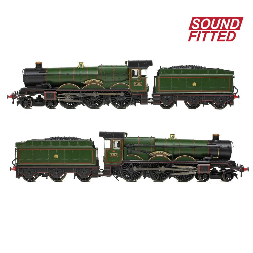 PRE - ORDER: Graham Farish GWR 4073 'Castle' 4082 'Windsor Castle' GWR Lined Green (Shirtbutton) SOUND FITTED - N Gauge - Phillips Hobbies