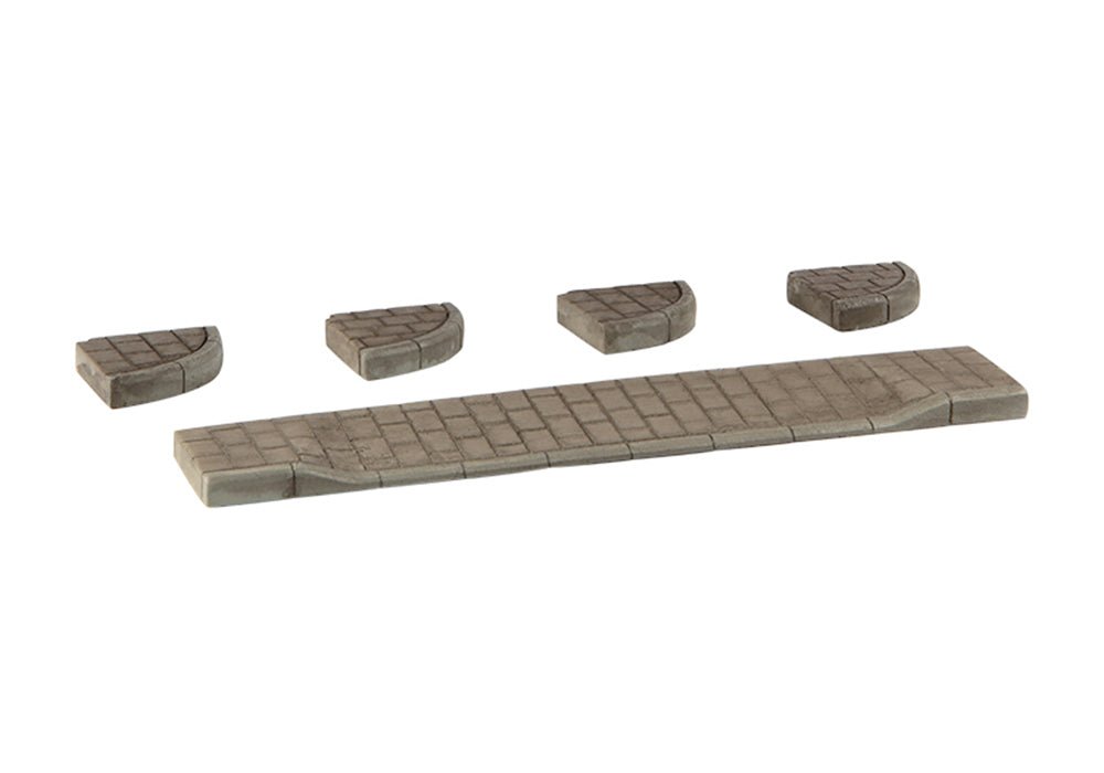PRE - ORDER: Scenecraft Corner Pavements and Drop Kerbs - 1:76 Gauge - Phillips Hobbies