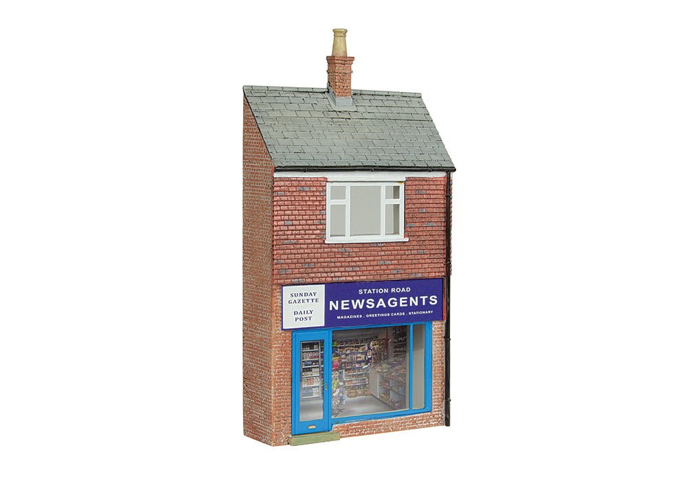 PRE - ORDER: Scenecraft Low Relief Station Road Newsagent - 1:76 Gauge - Phillips Hobbies