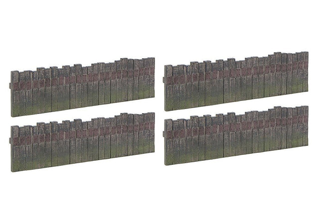 PRE - ORDER: Scenecraft Sleeper Built Fencing (x4) - 1:76 Gauge - Phillips Hobbies