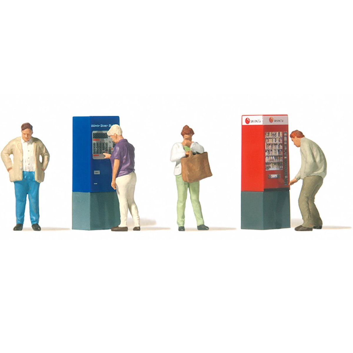 Preiser At The Vending Machine Figure Set - HO Scale - Phillips Hobbies