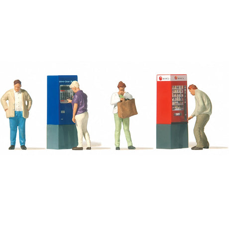 Preiser At The Vending Machine Figure Set - HO Scale - Phillips Hobbies