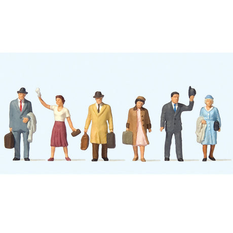 Preiser British Travellers Set (6) - OO Gauge - Phillips Hobbies