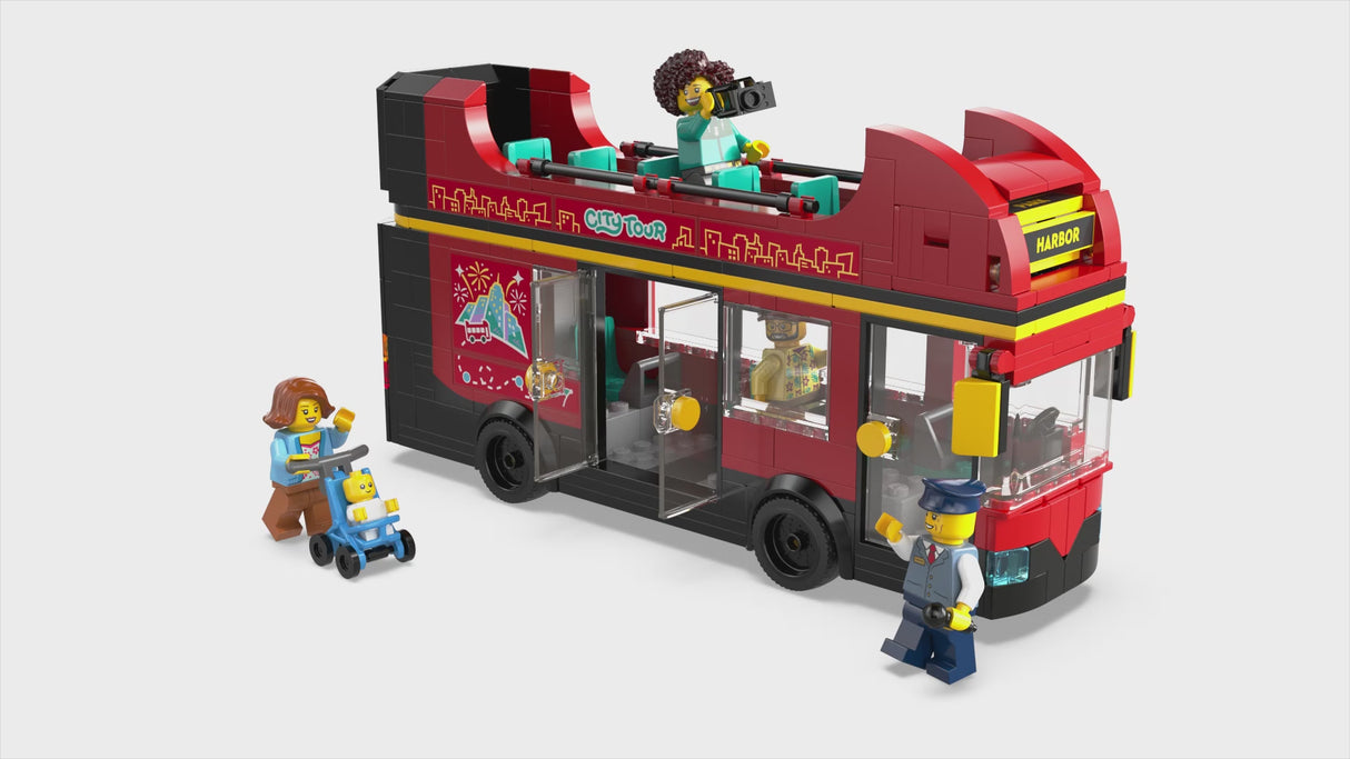 LEGO City Red Double-Decker Sightseeing Bus Toy Set 60407