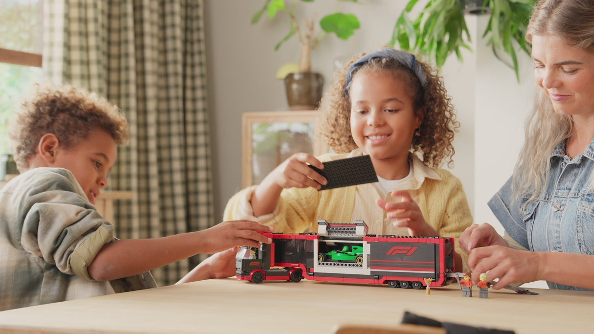 LEGO® City F1® Truck with RB20 & AMR24 F1® Cars Toy Racing Transporter Set