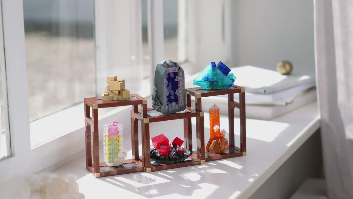 LEGO® Ideas Mineral Collection, Crystal Display Shelves, Living Room Decor 21362