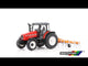 Britains 43335 Massey Ferguson 6290 Tractor Playset (With Fold Up Cultivator) - 1:32 Scale