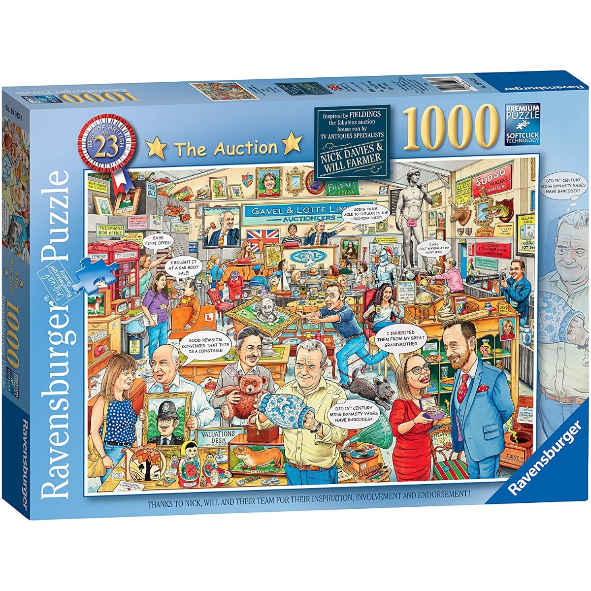 Ravensburger Best of British No.23 - The Auction 1000 Piece Jigsaw Puzzle - Phillips Hobbies