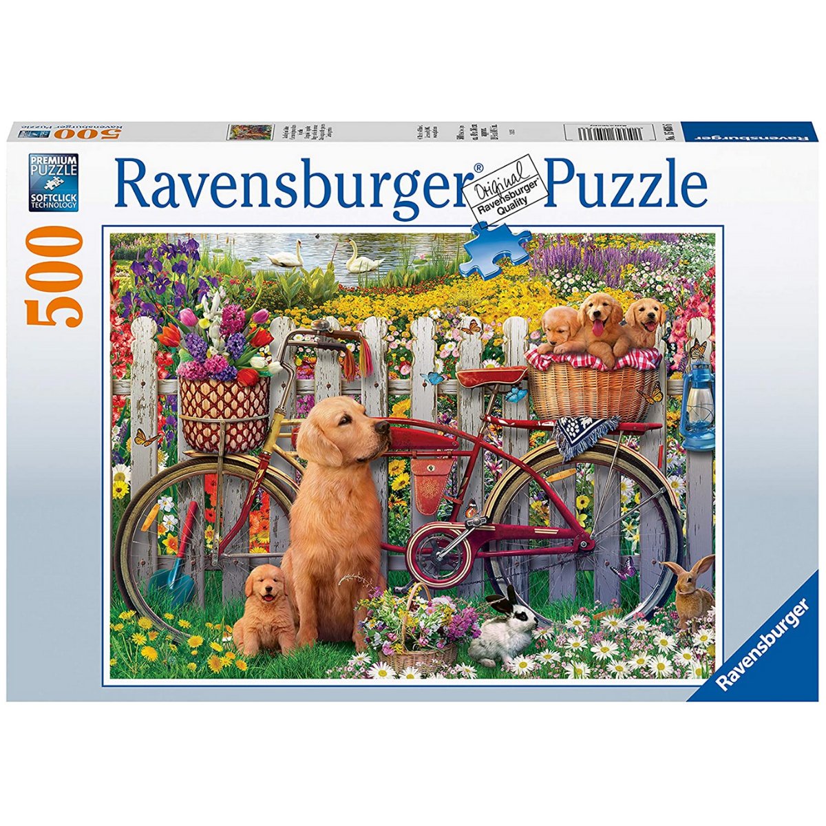 Ravensburger Cute Dogs in The Garden 500 Piece Jigsaw Puzzle - Phillips Hobbies