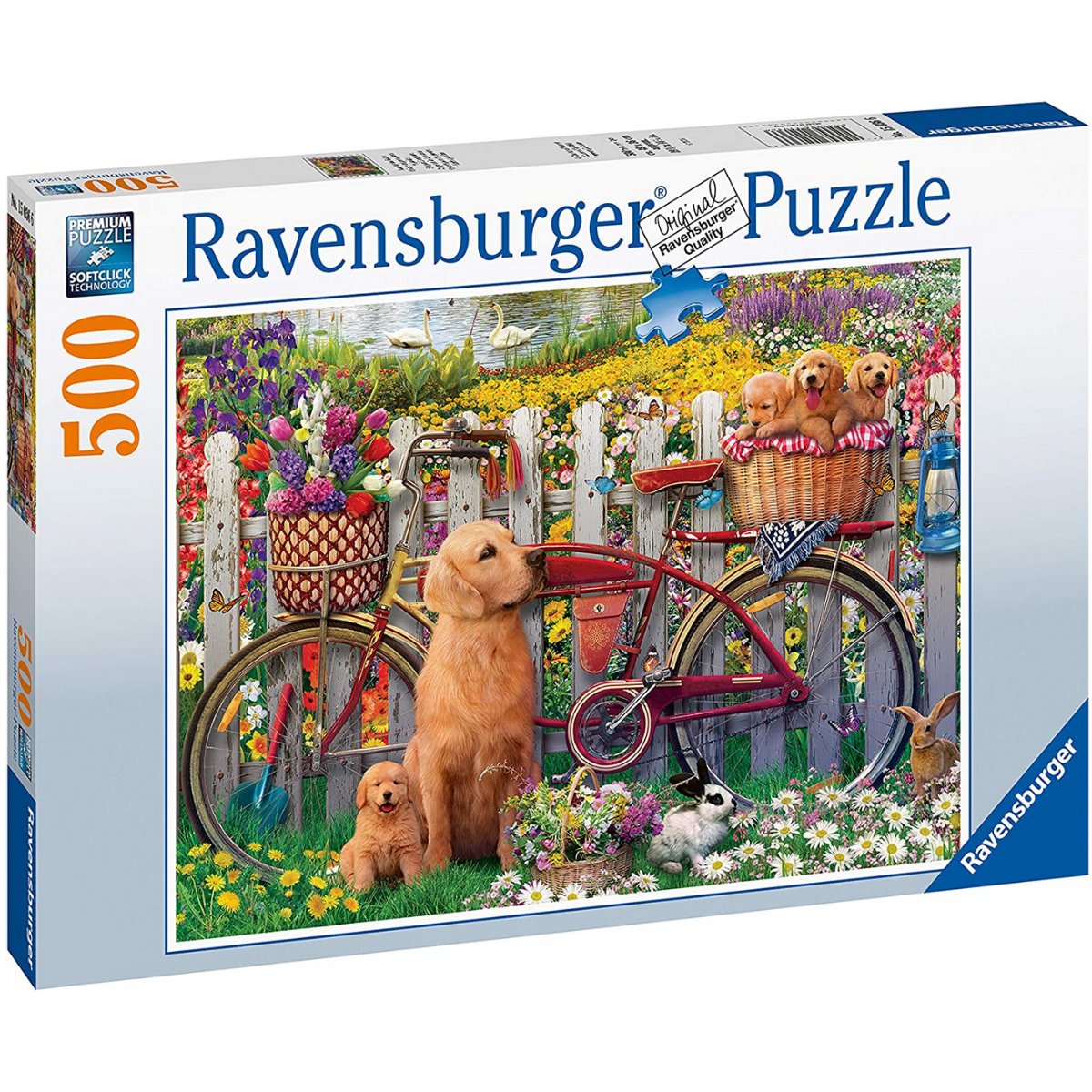 Ravensburger Cute Dogs in The Garden 500 Piece Jigsaw Puzzle - Phillips Hobbies