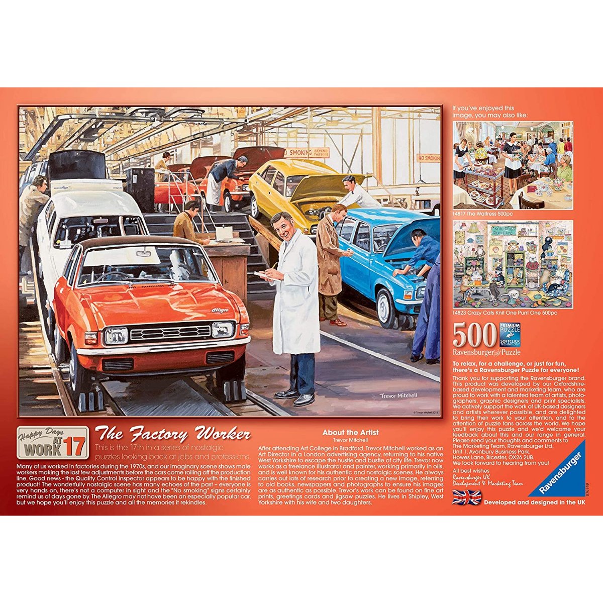 Ravensburger Happy Days at Work No.17 - The Factory Worker 500 Piece Jigsaw Puzzle - Phillips Hobbies