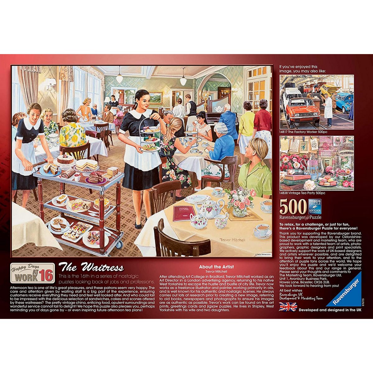 Ravensburger Happy Days at Work, The Waitress 500 Piece Jigsaw Puzzle - Phillips Hobbies