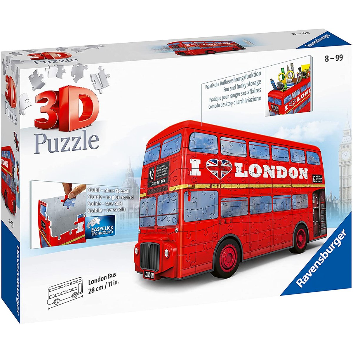 Ravensburger London Bus 3D - 216 Piece Jigsaw Puzzle - Phillips Hobbies