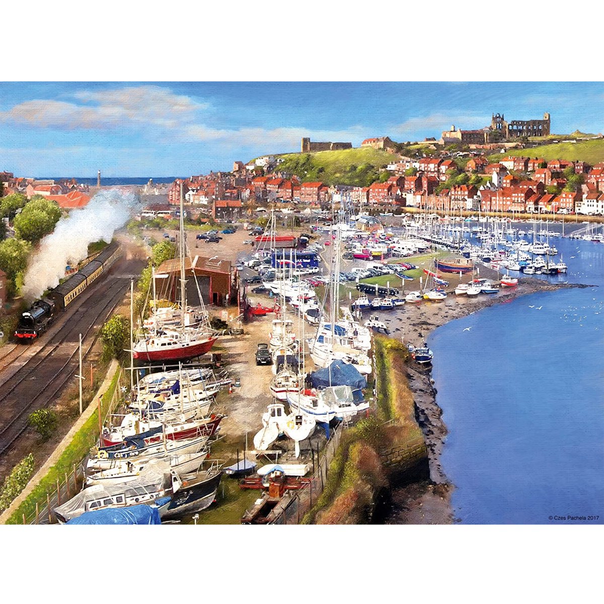 Ravensburger Picturesque Yorkshire, Whitby & Runswick Bay (2x 500 Pieces) - Phillips Hobbies