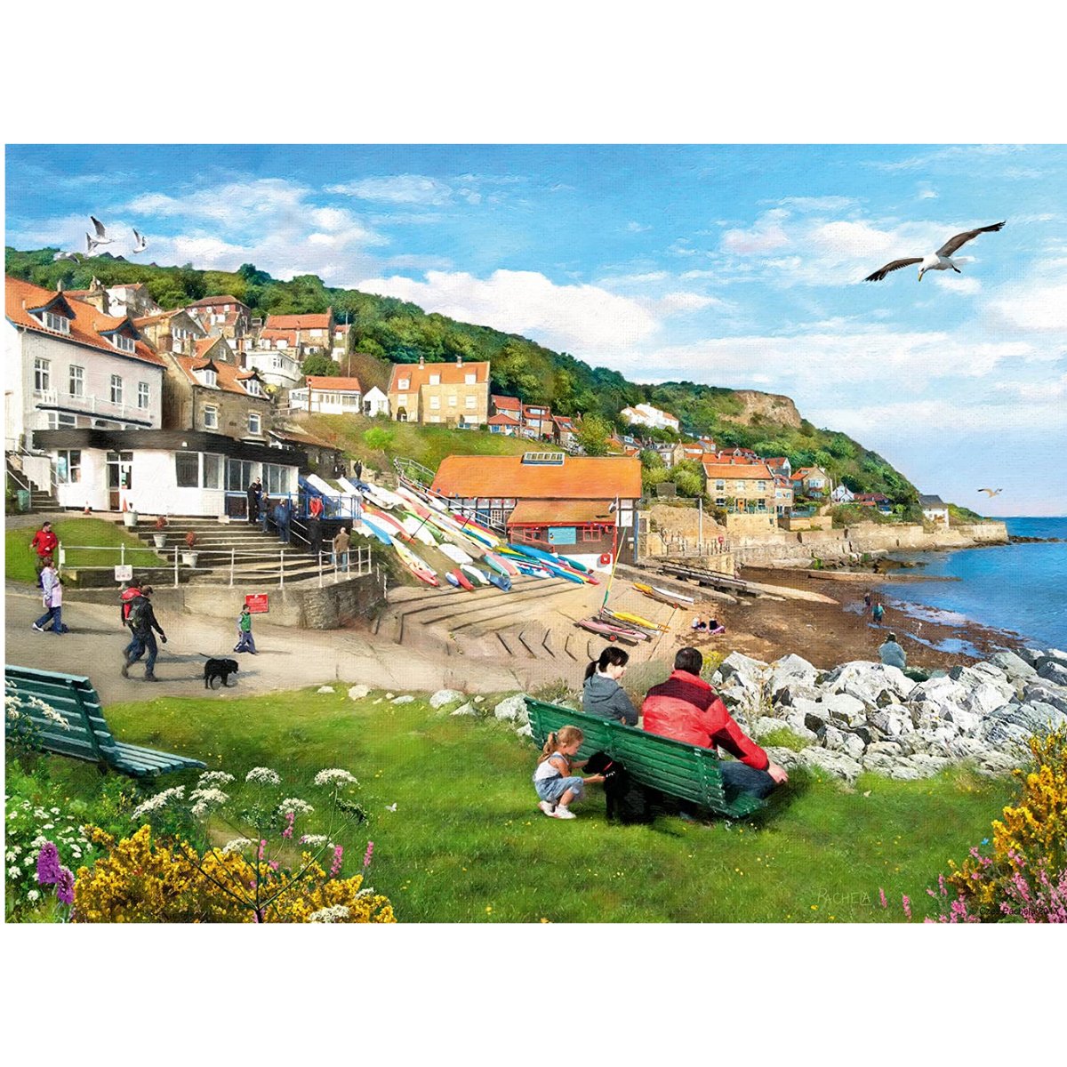 Ravensburger Picturesque Yorkshire, Whitby & Runswick Bay (2x 500 Pieces) - Phillips Hobbies