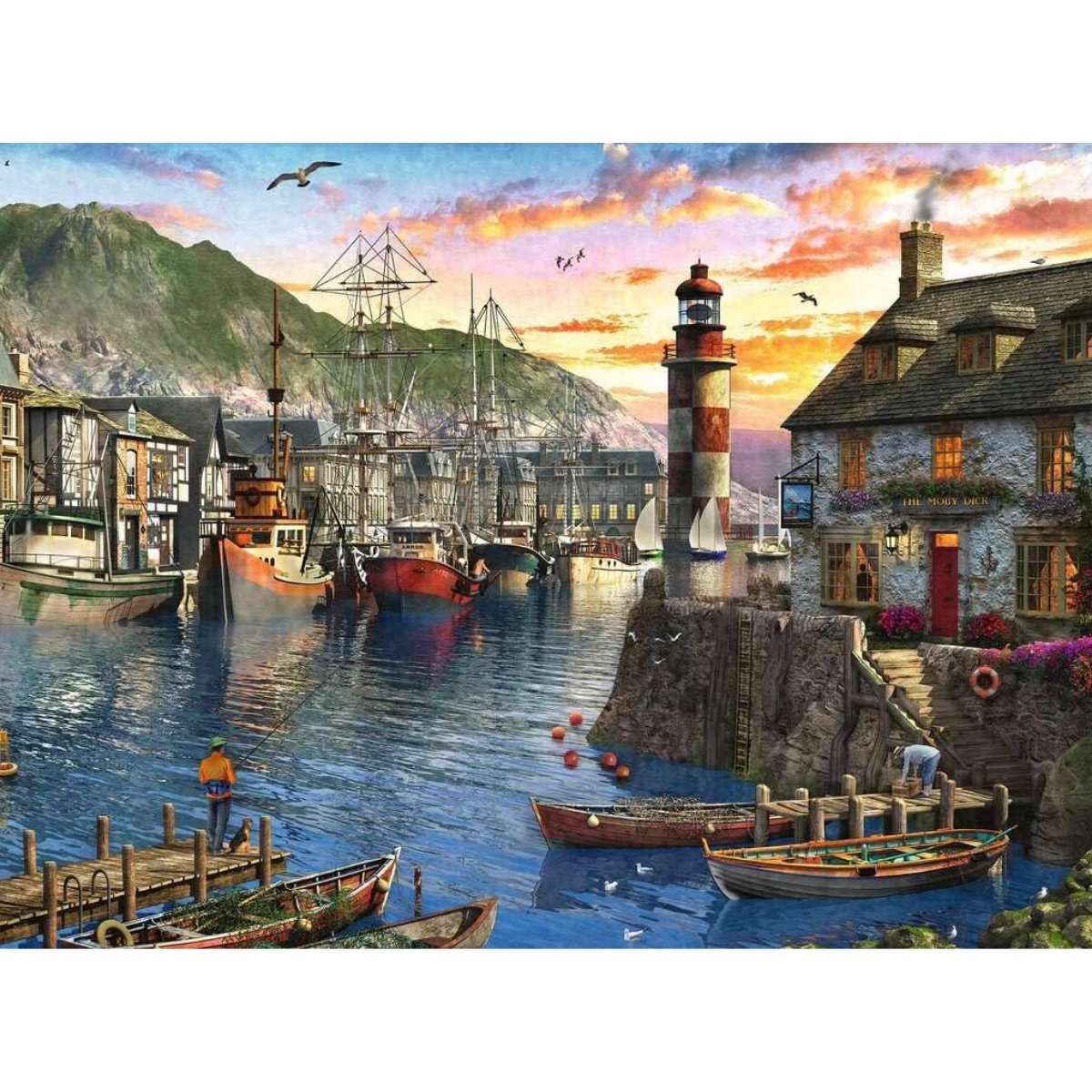 Ravensburger Sunrise at The Port Jigsaw Puzzle (500 Pieces) - Phillips Hobbies
