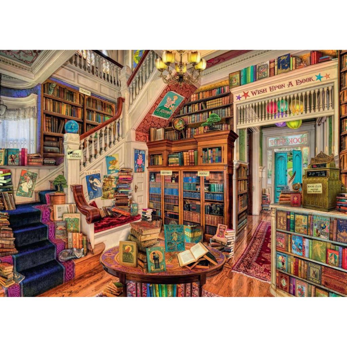 Ravensburger The Fantasy Bookshop Jigsaw Puzzle (1000 Pieces) - Phillips Hobbies