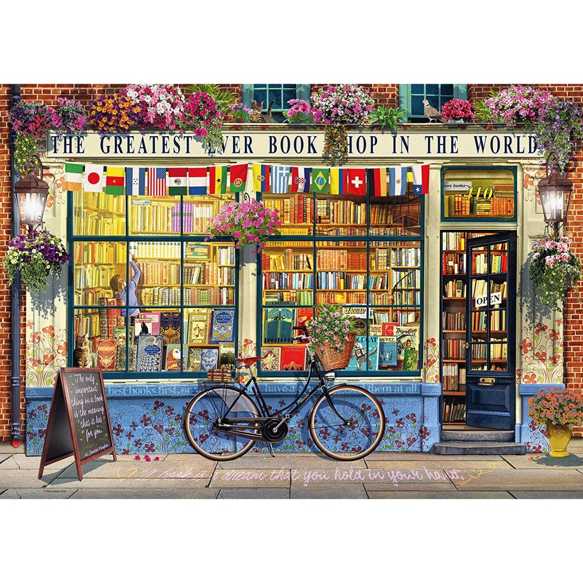 Ravensburger The Greatest Bookshop Jigsaw Puzzle (1000 Pieces) - Phillips Hobbies