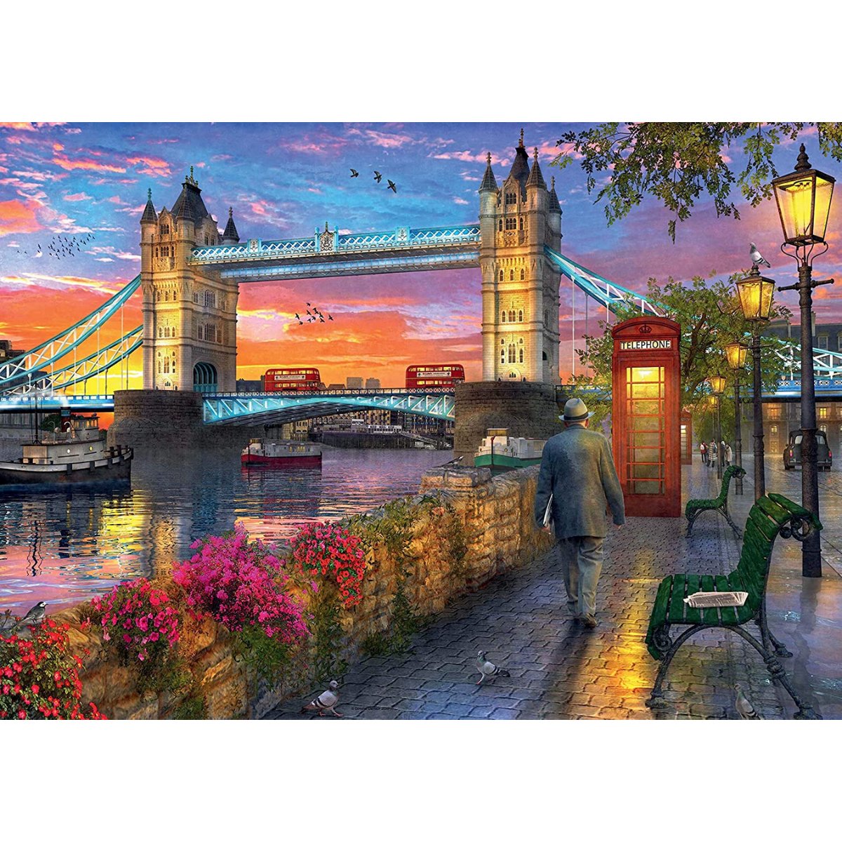 Ravensburger Tower Bridge at Sunset Jigsaw Puzzle (1000 Pieces) - Phillips Hobbies