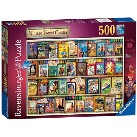 Ravensburger Vintage Travel Guides Jigsaw Puzzle (500 Pieces) - Phillips Hobbies