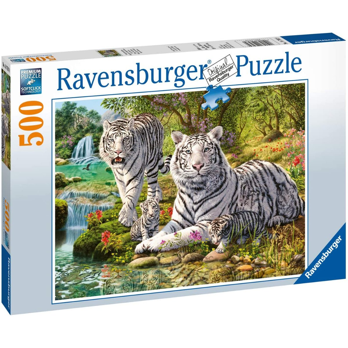 Ravensburger White Tigers Jigsaw Puzzle (500 Pieces) - Phillips Hobbies