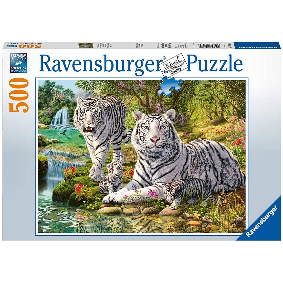 Ravensburger White Tigers Jigsaw Puzzle (500 Pieces) - Phillips Hobbies