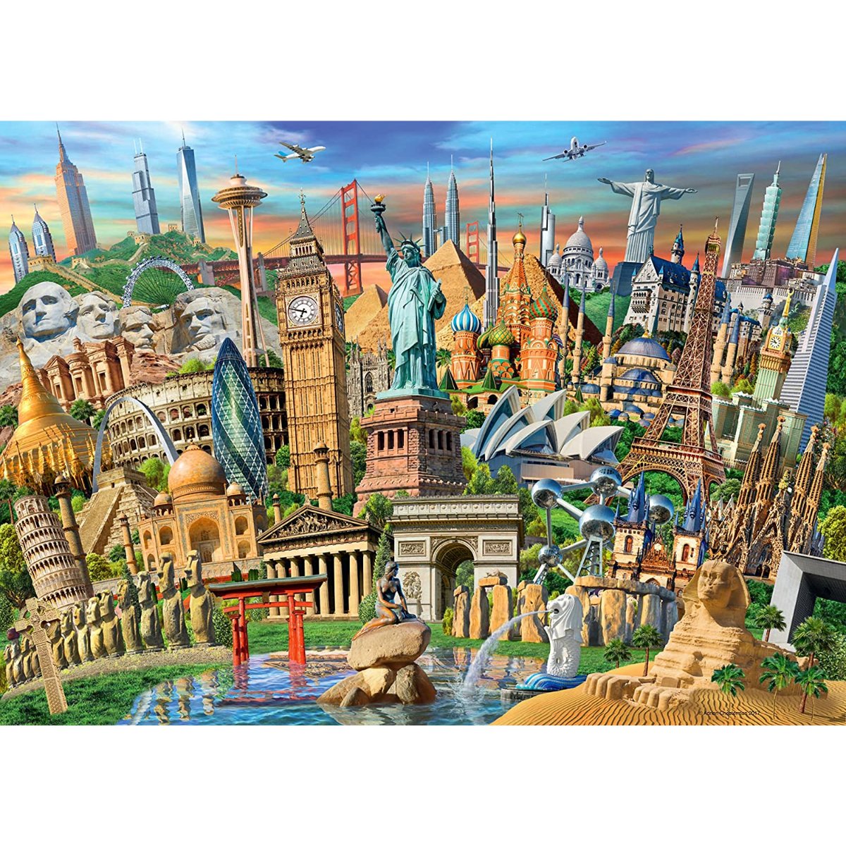 Ravensburger World Landmarks Jigsaw Puzzle (1000 Piece) - Phillips Hobbies