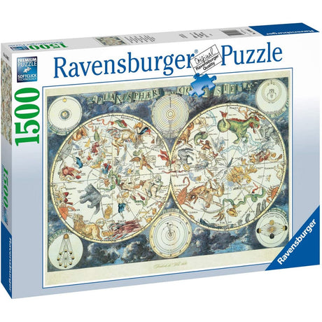 Ravensburger World Map of Fantastic Beasts Jigsaw Puzzle (1500 Pieces) - Phillips Hobbies
