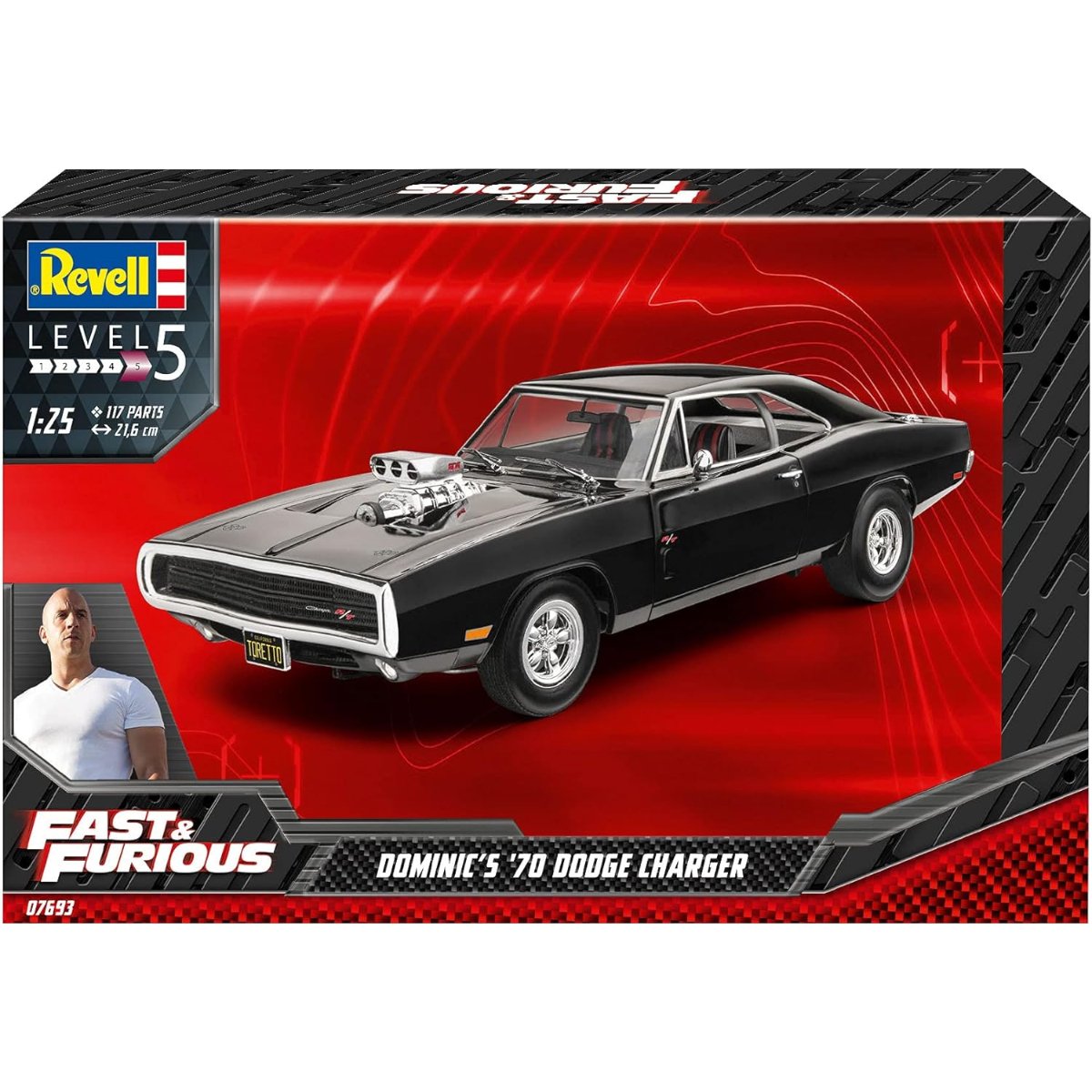 Revell 07693 Fast & Furious Dominics 1970 Dodge Charger - 1:25 Scale - Phillips Hobbies