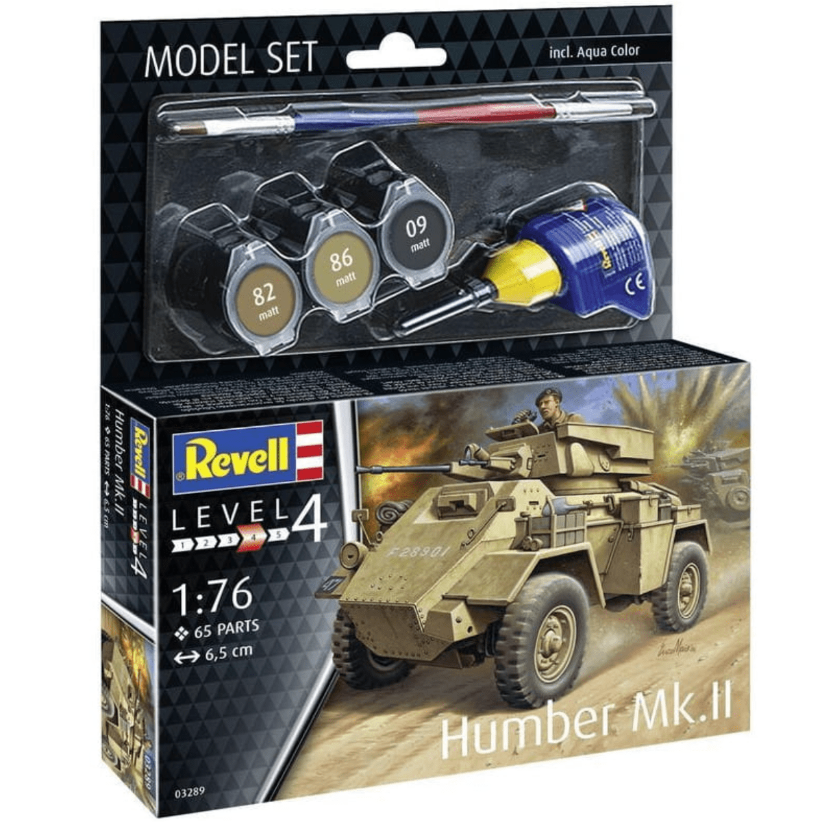 Revell 63289 British Humber Mk.II Model Set 1:76 - Phillips Hobbies