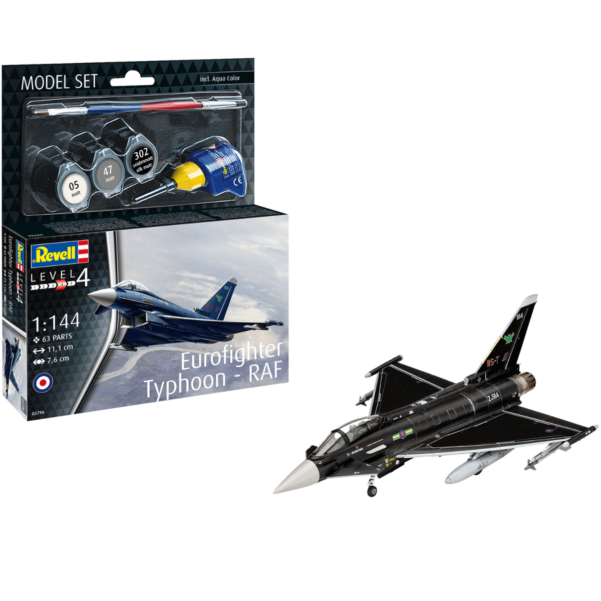 Raf Kit Revell 63796 British RAF Eurofighter Typhoon Model Set Plastic Kit - 1 ...