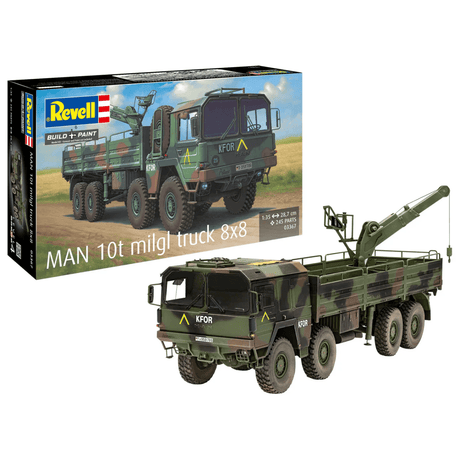 Revell MAN 10T Milgl 8x8 Truck Plastic Kit - 1:35 Scale - Phillips Hobbies