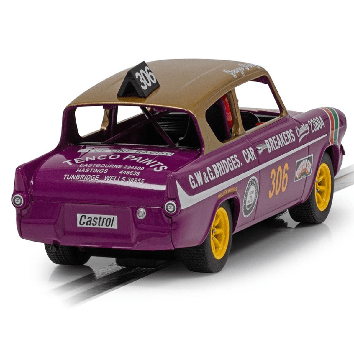 Scalextric C4584 Ford Anglia 105e George Polley 306 - 1:32 Scale - Phillips Hobbies