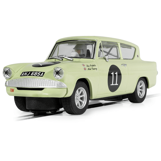 Scalextric C4617 Ford Anglia 105e Theo Paphitis - 1:32 Scale Slot Car - Phillips Hobbies