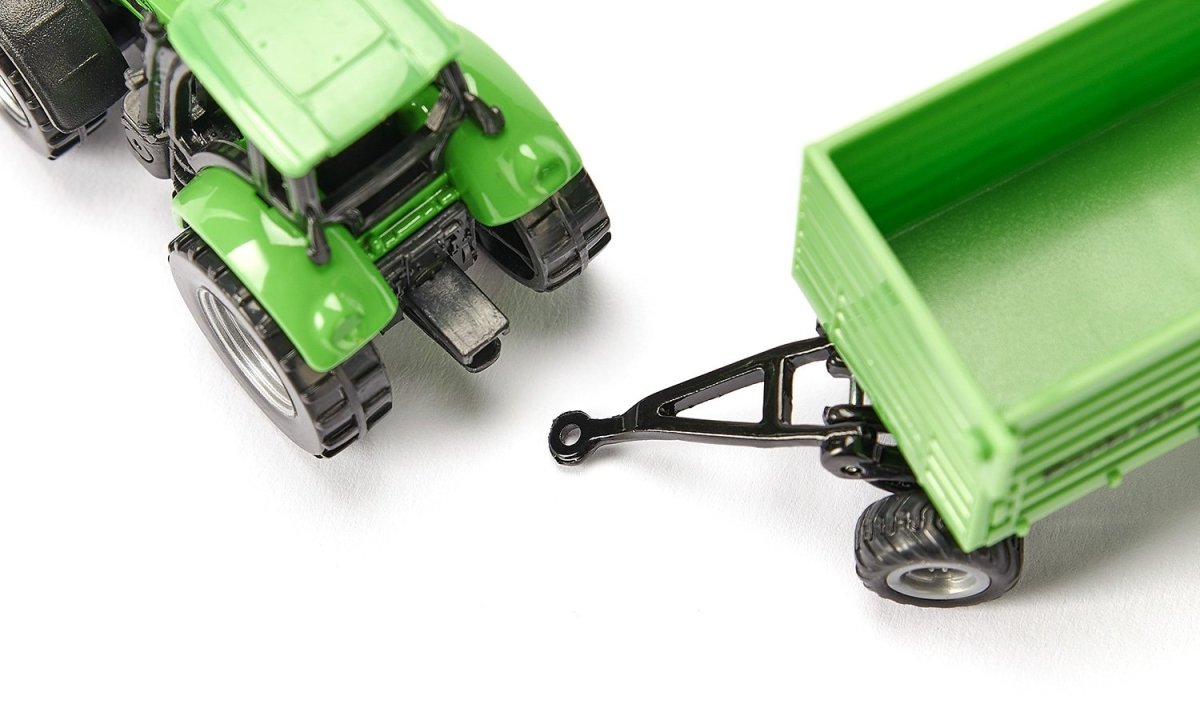 Siku 1606 Deutz - Fahr With Fortuna 4 Wheel Trailer Toy Model - Phillips Hobbies