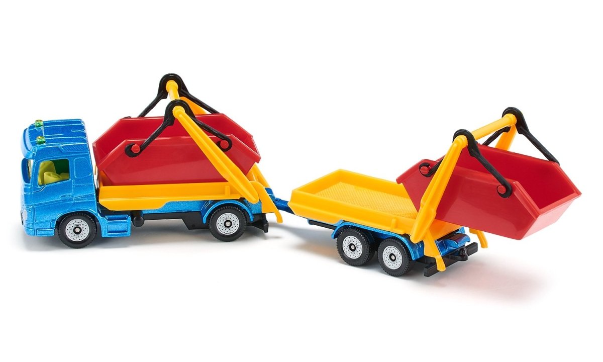 Siku 1695 Truck With Skip And Trailer Toy Model - Phillips Hobbies