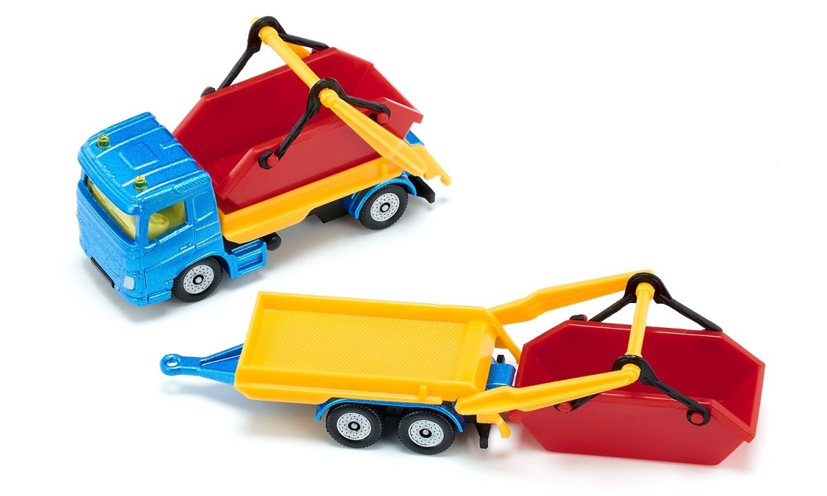 Siku 1695 Truck With Skip And Trailer Toy Model - Phillips Hobbies