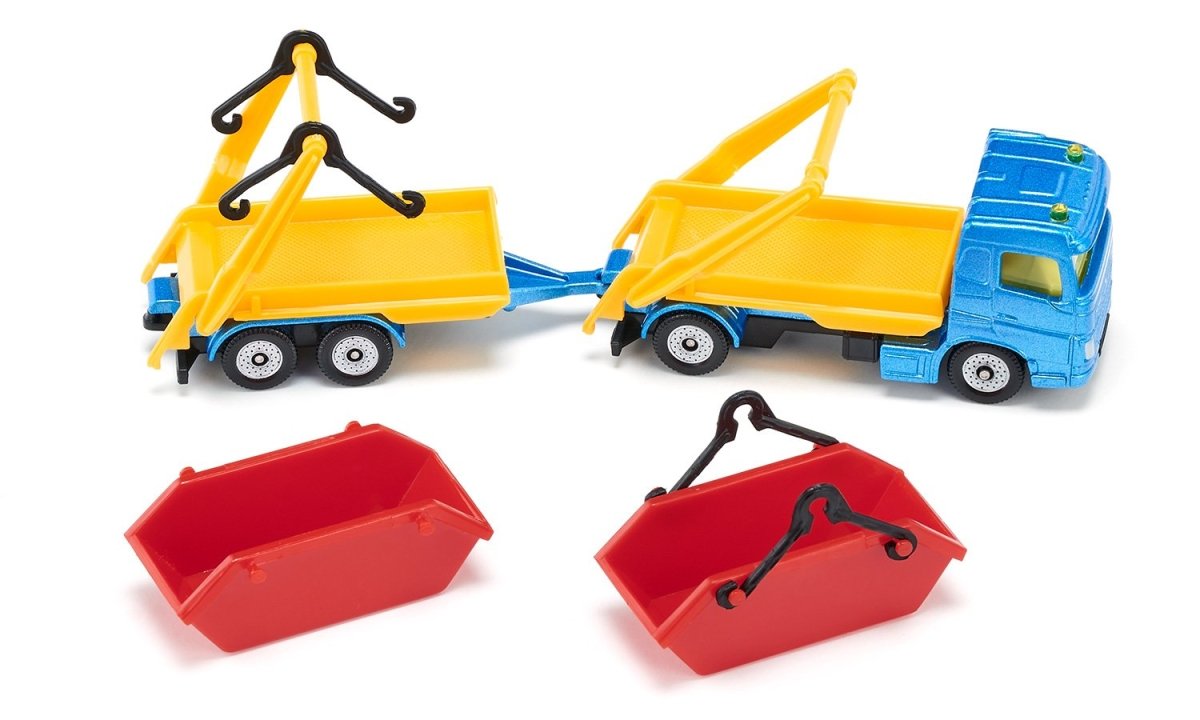 Siku 1695 Truck With Skip And Trailer Toy Model - Phillips Hobbies