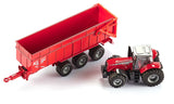 Siku 1844 Massey Ferguson Tractor With Krampe Trailer Toy Model - Phillips Hobbies