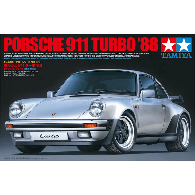 Tamiya 24279 Porsche 911 Turbo 88 Plastic Kit - 1:24 Scale - Phillips Hobbies