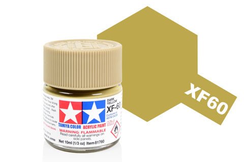 Tamiya Acrylic Mini XF - 60 Dark Yellow - Phillips Hobbies