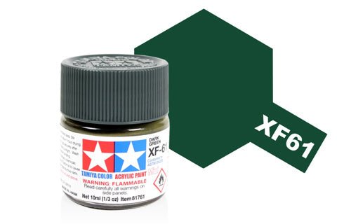 Tamiya Acrylic Mini XF - 61 Dark Green - Phillips Hobbies