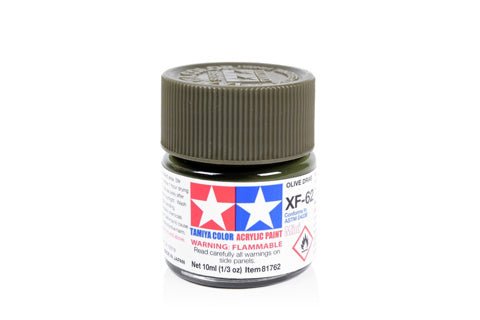 Tamiya Acrylic Mini XF - 62 Olive Drab - Phillips Hobbies