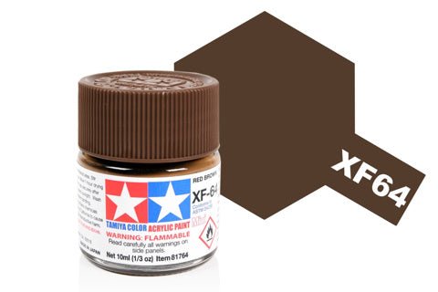 Tamiya Acrylic Mini XF - 64 Red Brown - Phillips Hobbies