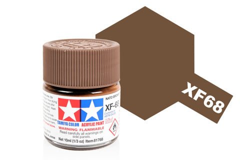 Tamiya Acrylic Mini XF - 68 NATO Brown - Phillips Hobbies