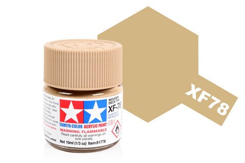 Tamiya Acrylic Mini XF - 78 Wooden Deck Tan - Phillips Hobbies