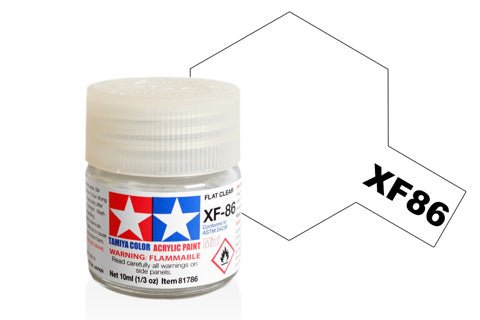 Tamiya Acrylic Mini XF - 86 Flat Clear - Phillips Hobbies