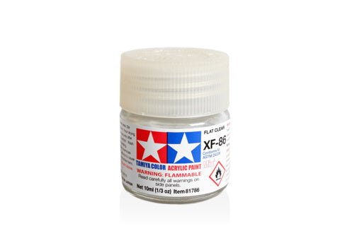 Tamiya Acrylic Mini XF - 86 Flat Clear - Phillips Hobbies